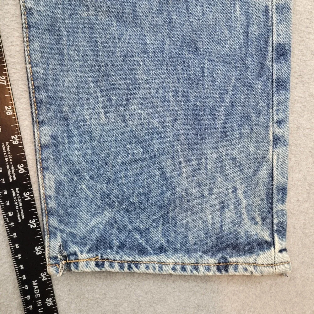 Levi Strauss & Co. 501 Original Fit Mens 34x34 Blue Distressed Button Fly Jeans